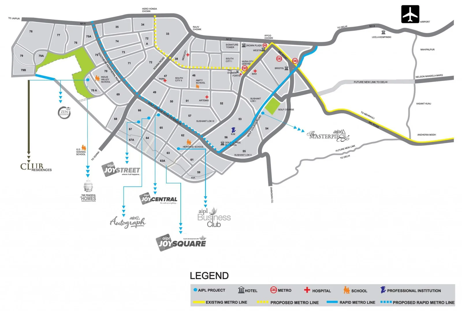 True Habitat Luxe Residency 112 Location Map