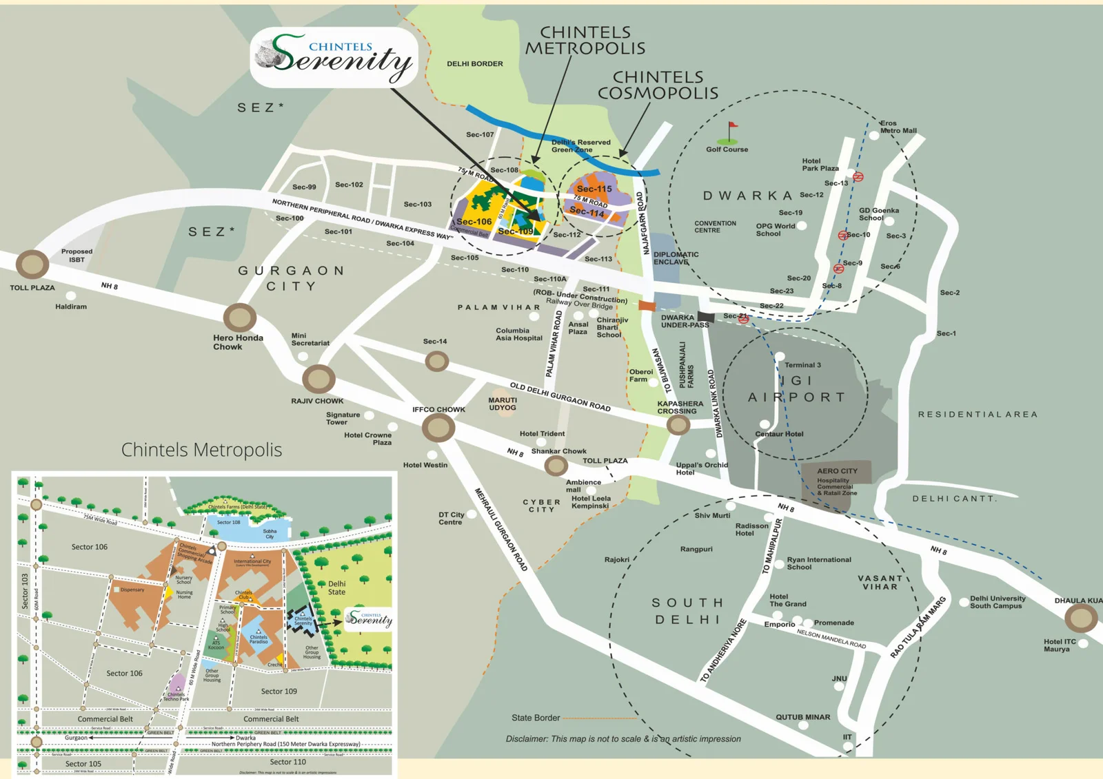 True Habitat Luxe Residency 112 Location Map