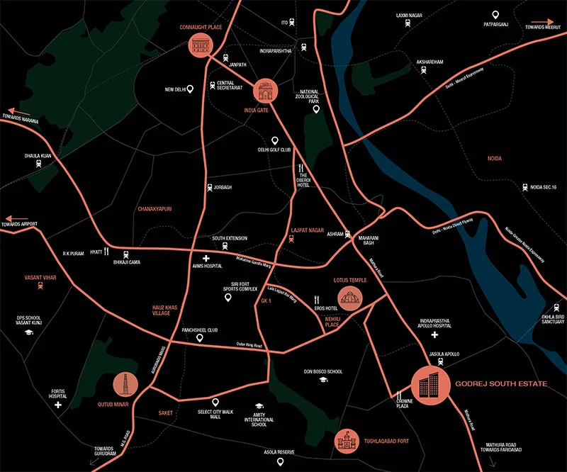 True Habitat Luxe Residency 112 Location Map