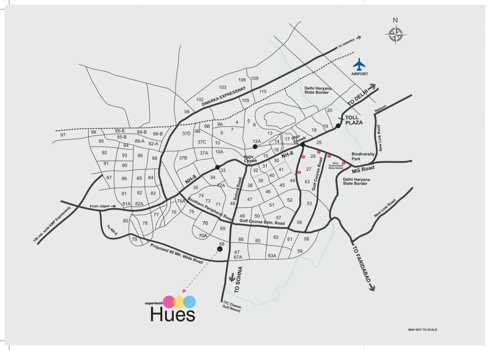 True Habitat Luxe Residency 112 Location Map