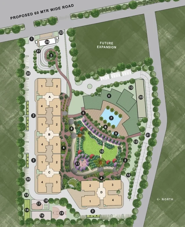 True Habitat Luxe Residency 112 Location Map