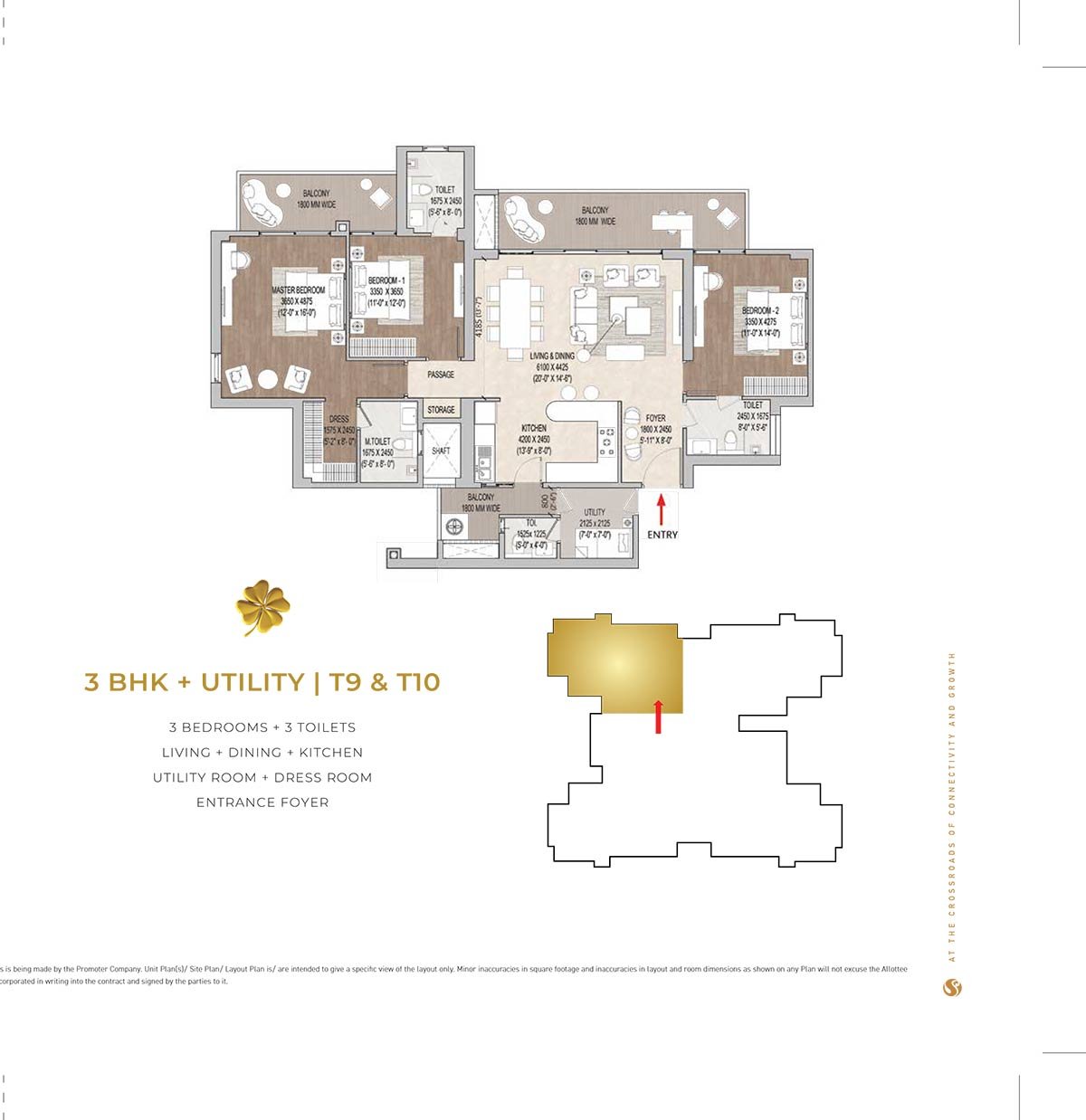 Signature Global Cloverdale SPR 3.5 BHK Floor Plan
